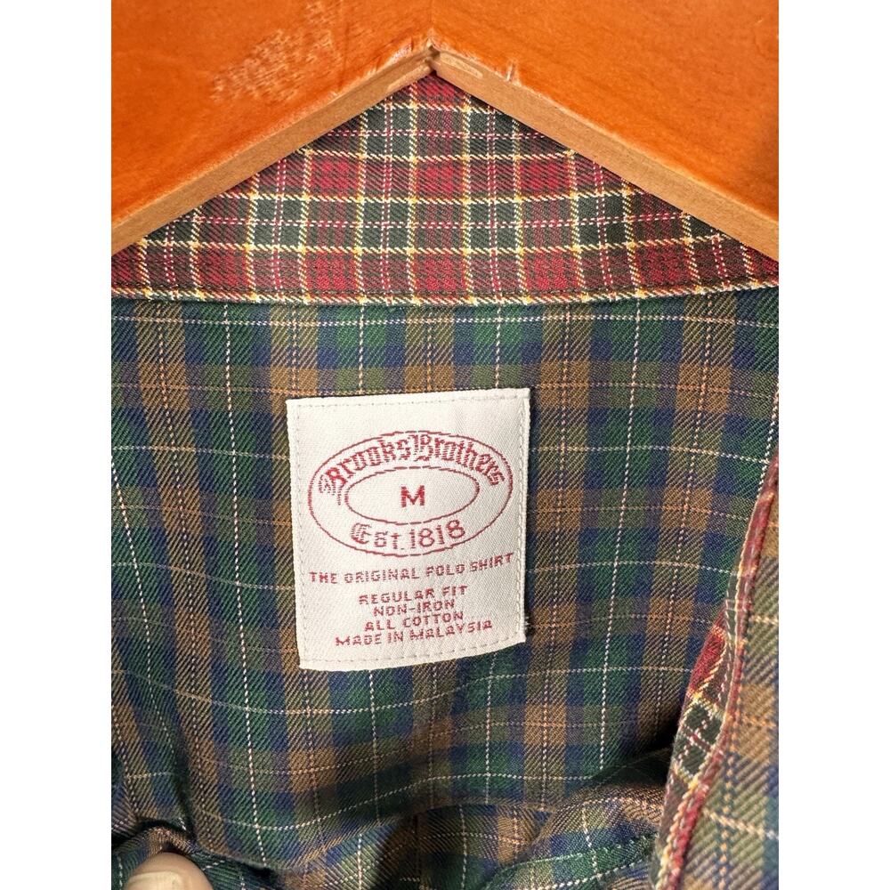 Brooks Brothers Medium Plaid Shirt Original‎ Polo - Picture 3 of 6